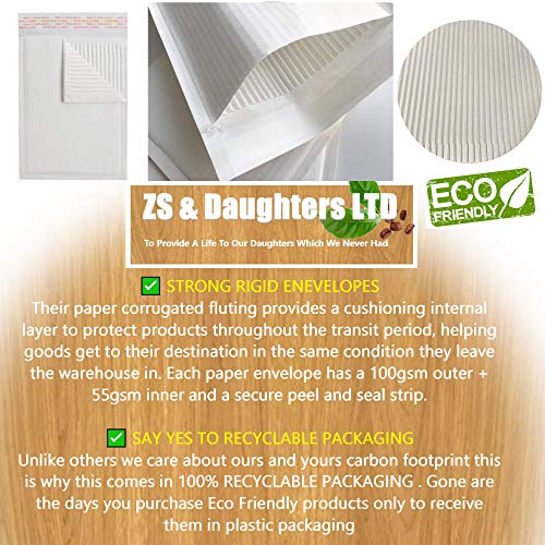 Buste imbottite in carta bianca, resistenti