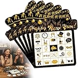 Neujahrs-Bingo, 24 Spieler Happy New Year Bingokarten, Silvester-Partykarten für Schule, Klassenzimmer, Büro, Familienaktivitäten, NYE Partyzubehör - 2026
