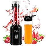 Personal Blender, Smoothies maker for Juice Shakes and Smoothie, Portable Mini Blender with 2x 20oz Tritan Travel Sport bottles