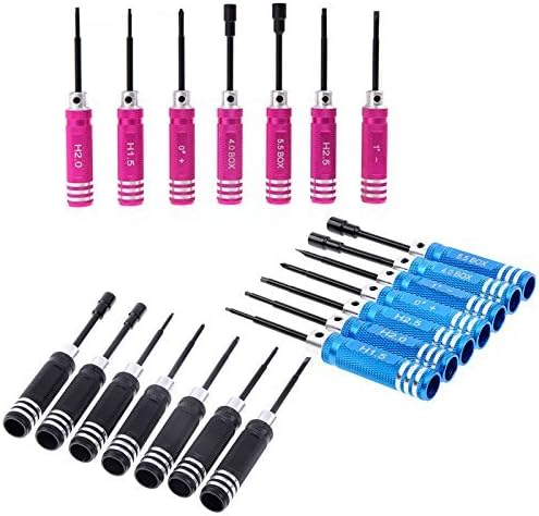 7pcs * RC Helicopter Plane Car Screw Driver Tool Kit - (Color: Black)