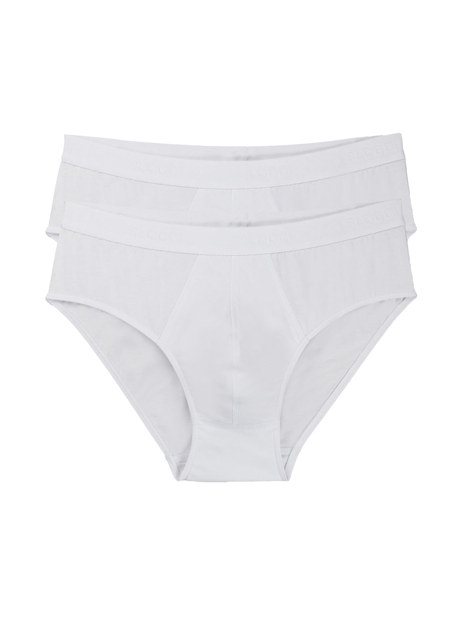 Sloggi Men 24/7 Midi 2P Plain Boxer Briefs, White, Small (Manufacturer Size:32)