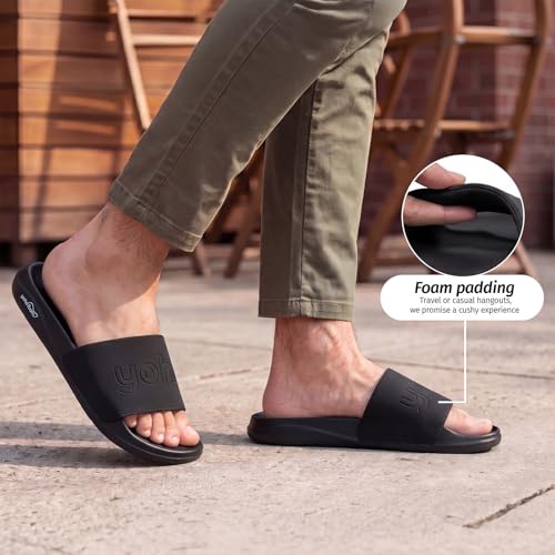 Image of YOHO Drystep Sliders for Men | Waterproof Monsoon Footwear & Rainy Sandals | Skin Friendly Adjustable Strap