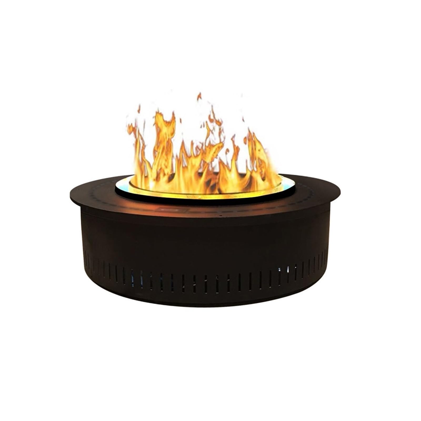 WANGHAI-666 Electric Fireplaces 3D Fireplace Decoration with Simulated Flames Round Built-in(Small)