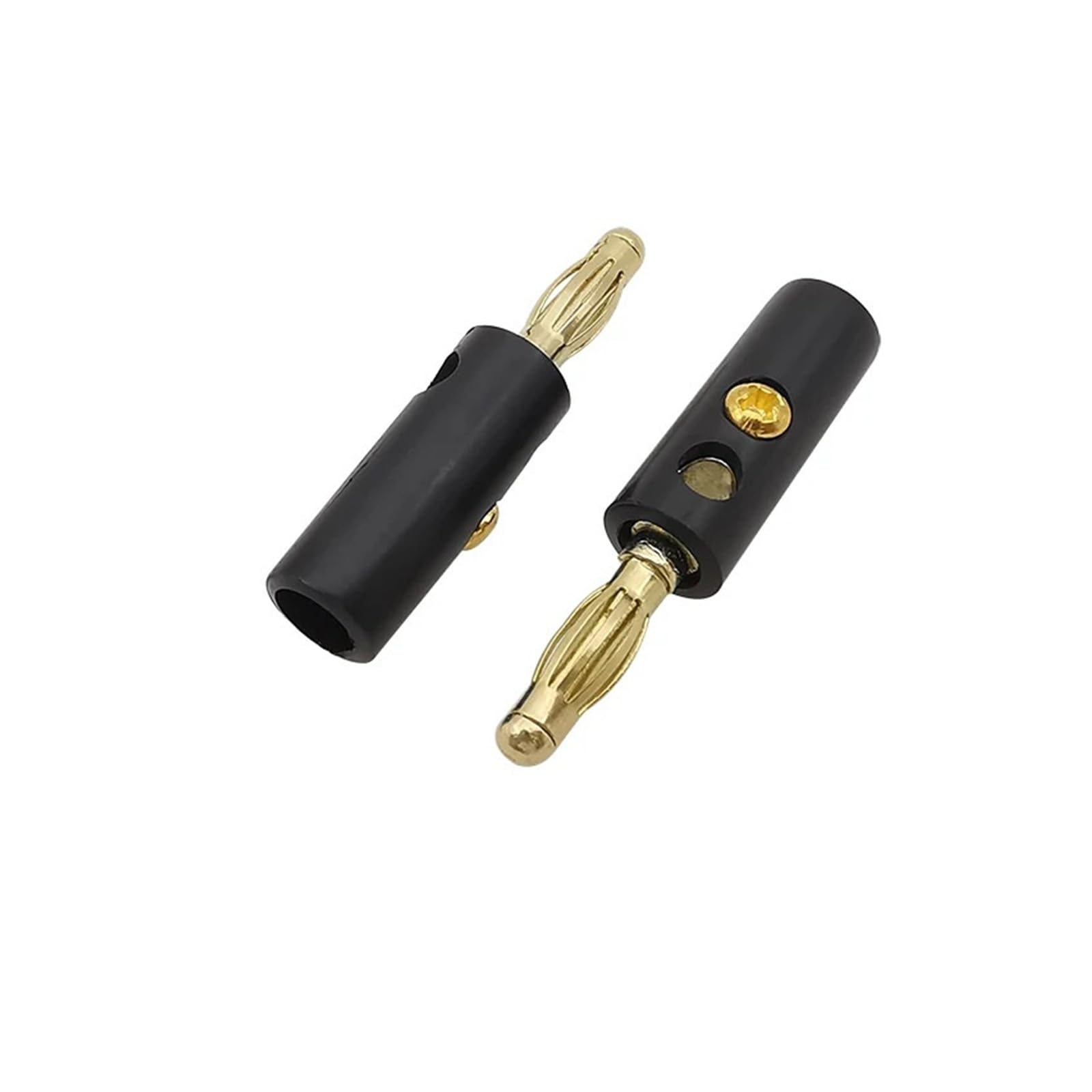 Lot de 20 fiches banane à vis plaquées or de 4 mm pour haut-parleur Rouge/noir (20 pièces rouge)