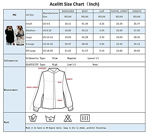 Acelitt Womens Oversized Casual North Face Fleece Fuzzy Fluffy Cozy Heavy Sweatshirts Pullover Hoodies Sweaters Tops Dark Gray Medium #TOP5