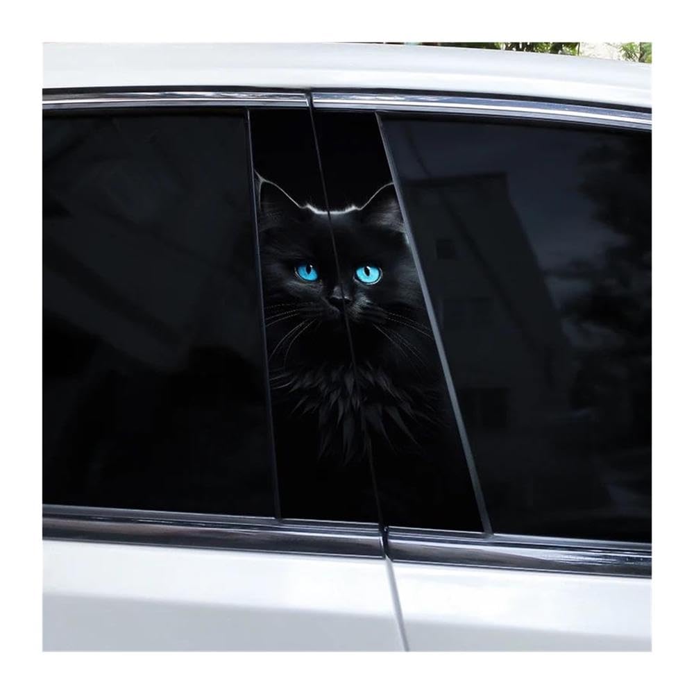 Decorative Items 2pcs Animal Pattern Car B-Pillar Scratch Resistant Decoration Decals(N)