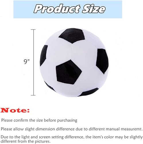 Miniatura 2 de Pelotas de fútbol de peluche para niños y bebés, juguete de peluche de fútbol suave de 9 pulgadas