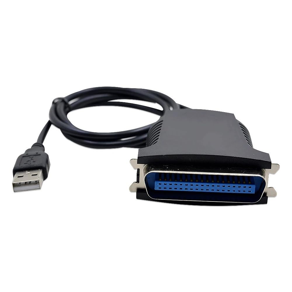 USB na DB36 żeński równoległy kabel konwertera drukarki LPT dwukierunkowy czarny kolor