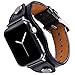 VIIVY VIYIV Designer Luxury Watch Band Compatible with Apple Watch Band 40mm 38mm 41mm for Men Women, Top Grain Leather Dressy Bracelet Vintage Cuff Strap Classic Bands for iWatch SE Apple Series /7/6/5/4/3/2/1