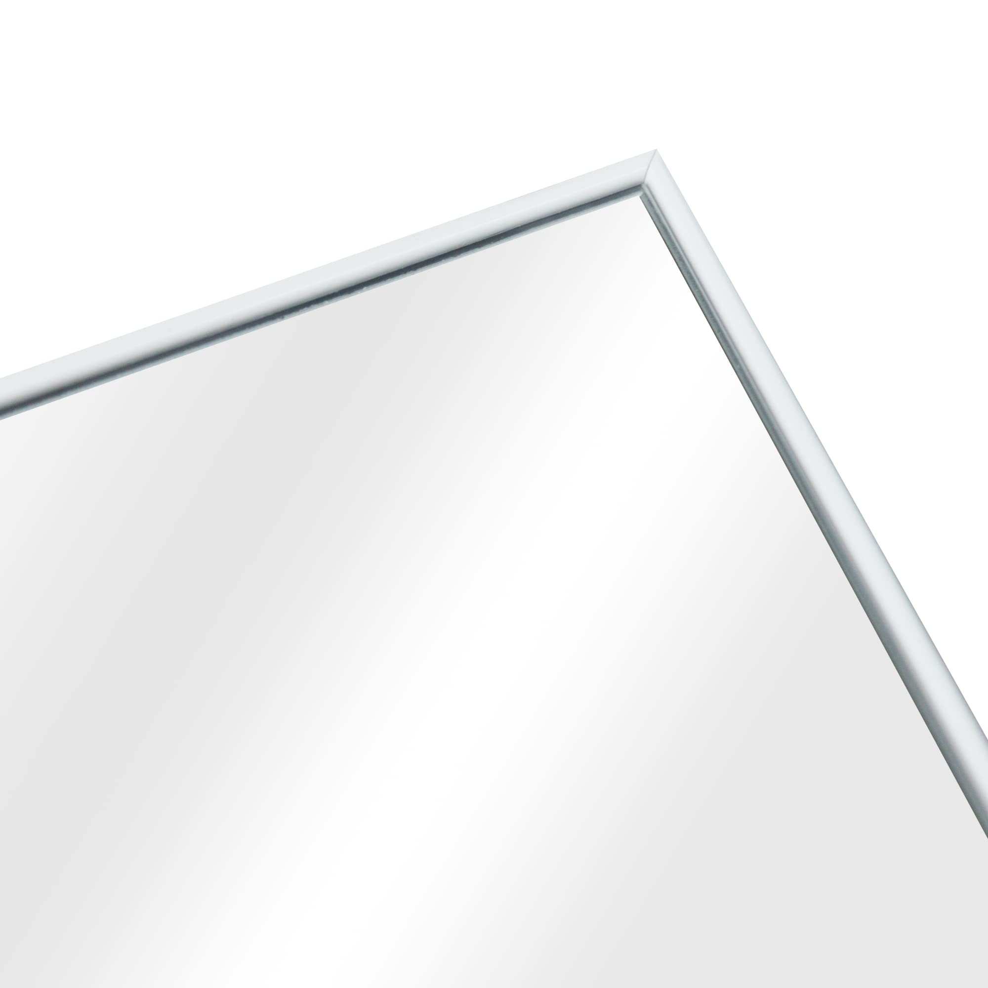 [en.casa] Specchio da Appoggio 150 x 35 cm Specchio da Terra a Figura Intera, Forma Rettangolare, Inclinazione Regolabile - Cornice Bianca