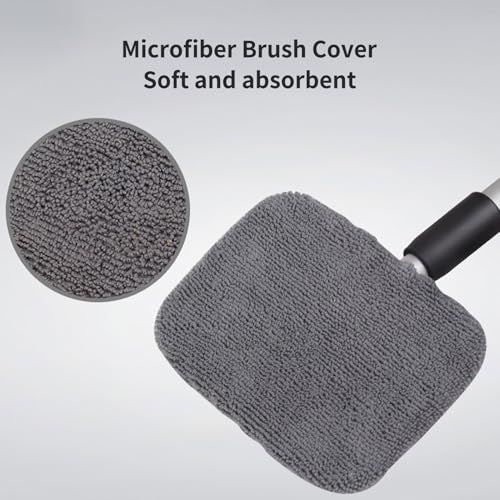 Herramienta de limpieza de parabrisas, kit de lavado de vidrio reutilizable, juego de botella rociadora con almohadilla de microfibra, accesorio para detalles del interior del automóvil, equipo de lim - imagen 5