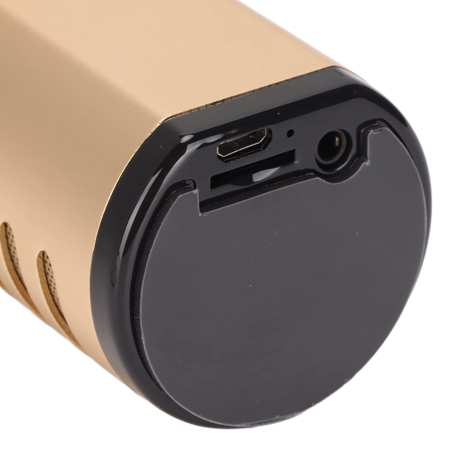 Dispositivo di Canto Portatile per Microfono Wireless Bluetooth K6 per Amanti del Karaoke Materiale ABS 1 Pezzo (GOLD)