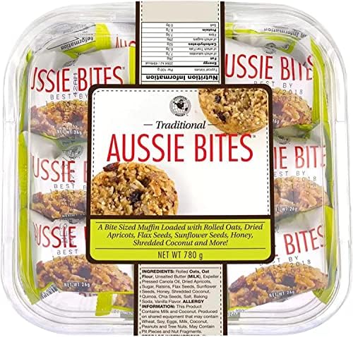 Aussie Bites Individually Wrapped Muffin Snacks Traditional Oat Cakes for any Occasion | Christmas Gifts | Stocking Fillers | Great for Sharing & Snacking | 780g | Sold by Essential Products