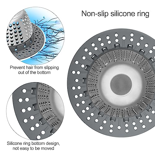 image for LEKEYE Shower Drain Hair Catcher | Bathtub Stopper/Shower Drain Cover/