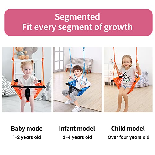 Nets Tribe 2 -In- 1 Toddler Swing. Swing Seat For Kids With Adjustable Ropes, For Kids Heavy Duty Rope Play Secure Children Swing Set, For Outdoor Indoor, Backyard. Upgrade Product (Pink) #TOP2