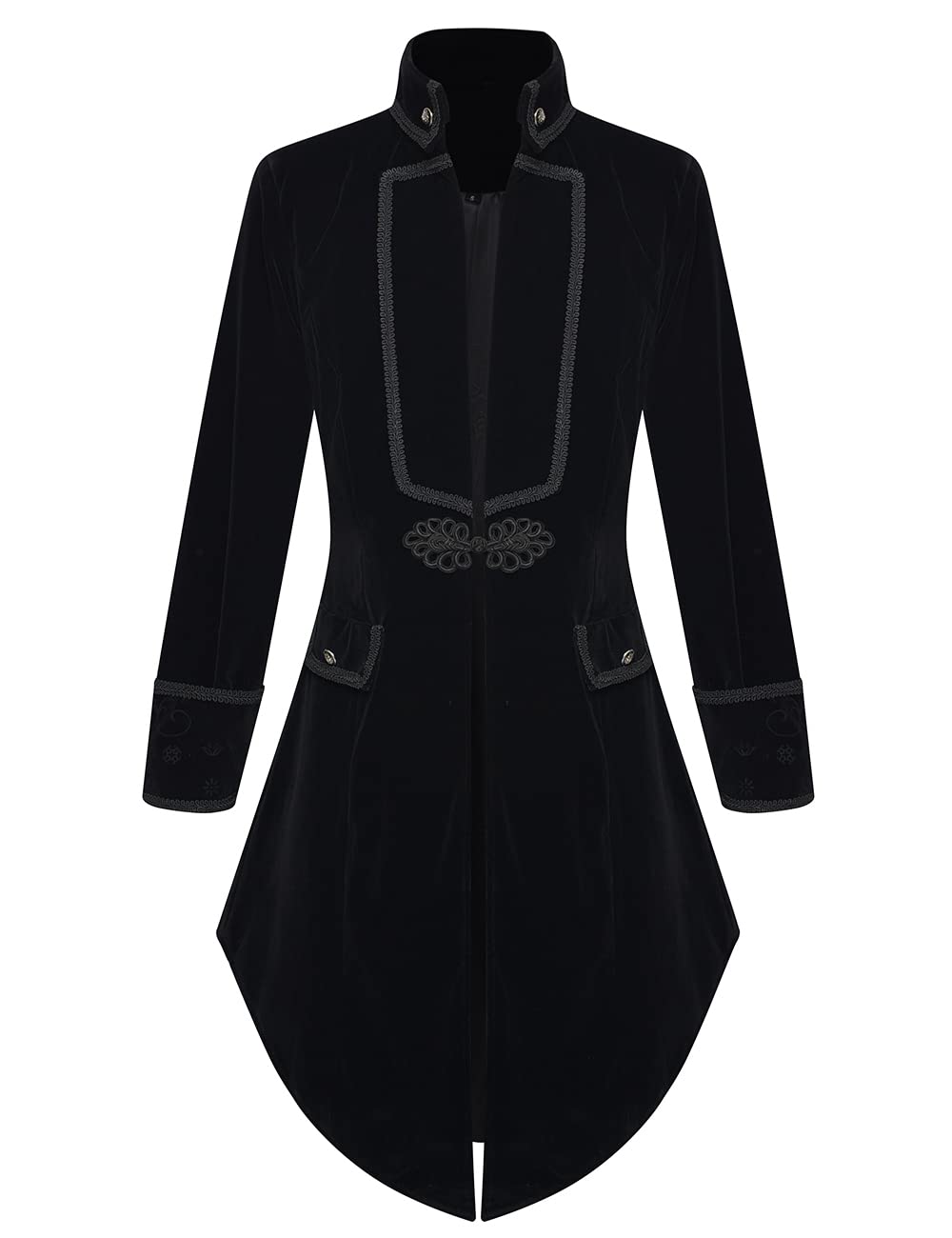 Damen Viktorianische Gothic Vintage Frack Piratenjacke Steampunk Langmantel