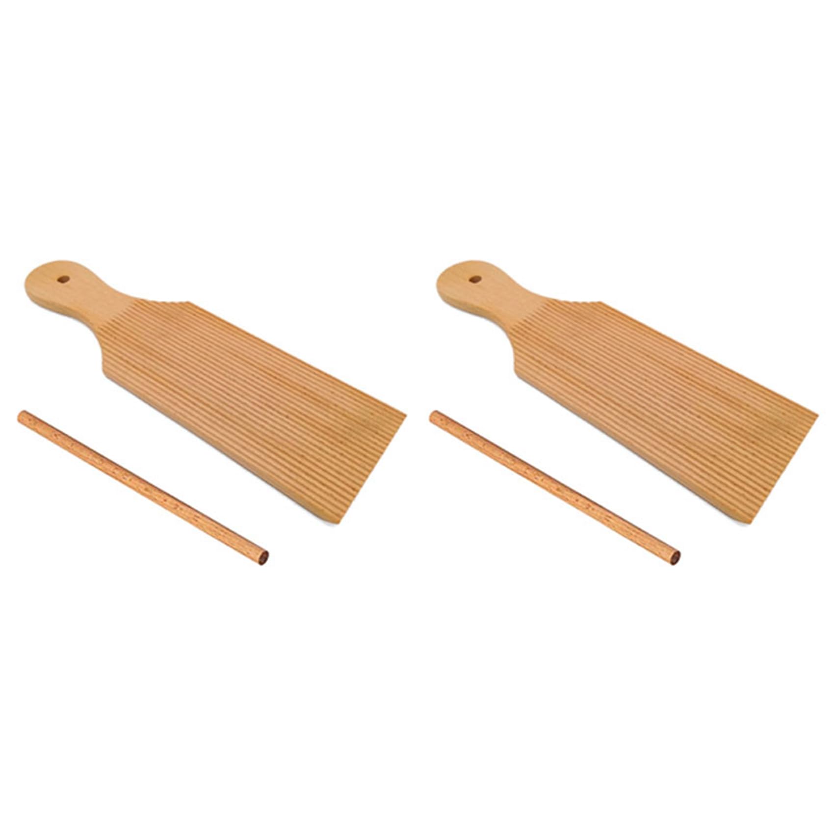 Hndhbfgrt 2X Noodles Wooden Butter Table and Popsicles Easily Make Homemade Pasta and Non-Stick Butter Pasta Board Gnocchi Roller
