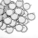 IGOGO Silver Color Flat Bottle Caps with Holes and Rings – 1 Inch Aluminum Bottle Cap Pendants for DIY Jewelry, Crafts, Keychains – 50 PCS