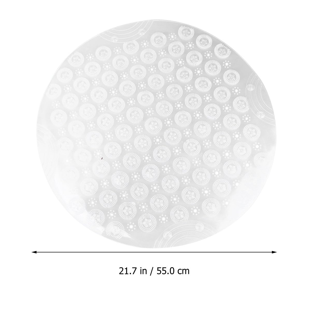 TOYANDONA Tappetino Resistente da Rotondo Bianco Antiscivolo in Pvc e Bagno Ventosa per Cucina Corridoio