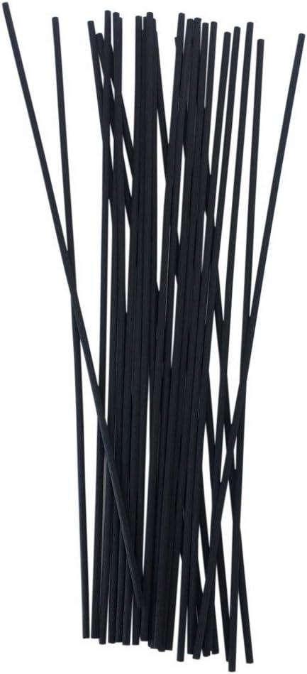 50pcs Black Refill Diffuser Sticks 12 inch x 4 mm Reed Diffuser for Home Fragrance Accessories Diffuser Oil Refill Office Decoration