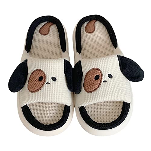 CEINOM Cute Cartoon Dog Slippers Women Kawaii House Slippers Cute Slippers for Women Men Home Floor Slipper indoor