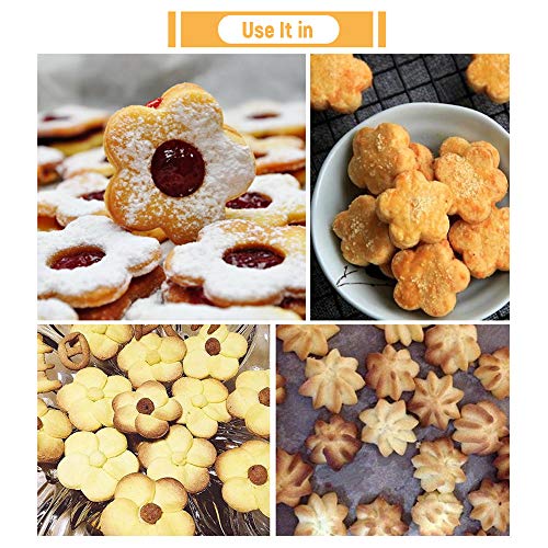 DECDEAL Moldes de metal de cozimento Conjunto de molde de cozimento de biscoitos Aço inoxidável Form