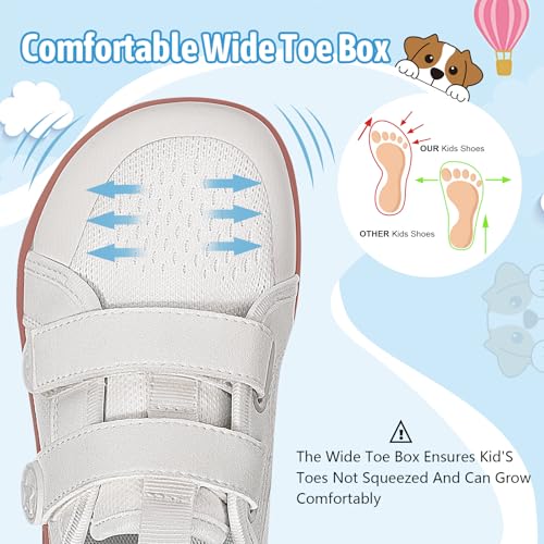 Barefoot Shoes for Toddlers Kids,Wide Toe Box Minimalist Sneakers Boys Girls Lightweight Breathable Walking Shoes AB Design2