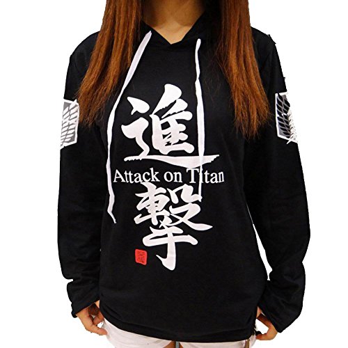Sudadera de la marca Jeylu, con el texto «Attack on Titan» impreso, para disfraz, de Eren Jaeger, abrigo para el otoño