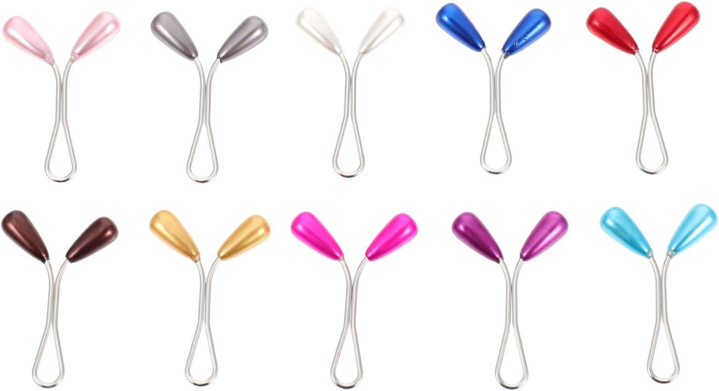 24pcs U-shaped Pearl Scarf Brooch Clip for Women Steel Needle