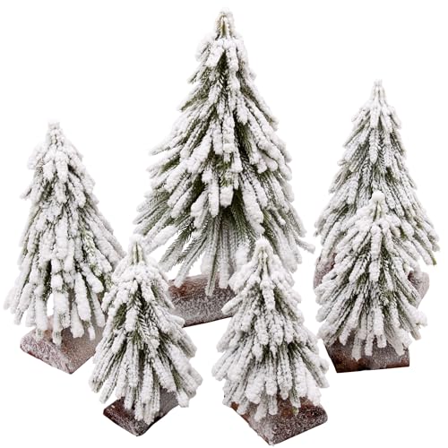 VGIA 6pcs Mini Christmas Tree Small Christmas Tree Artificial Separate