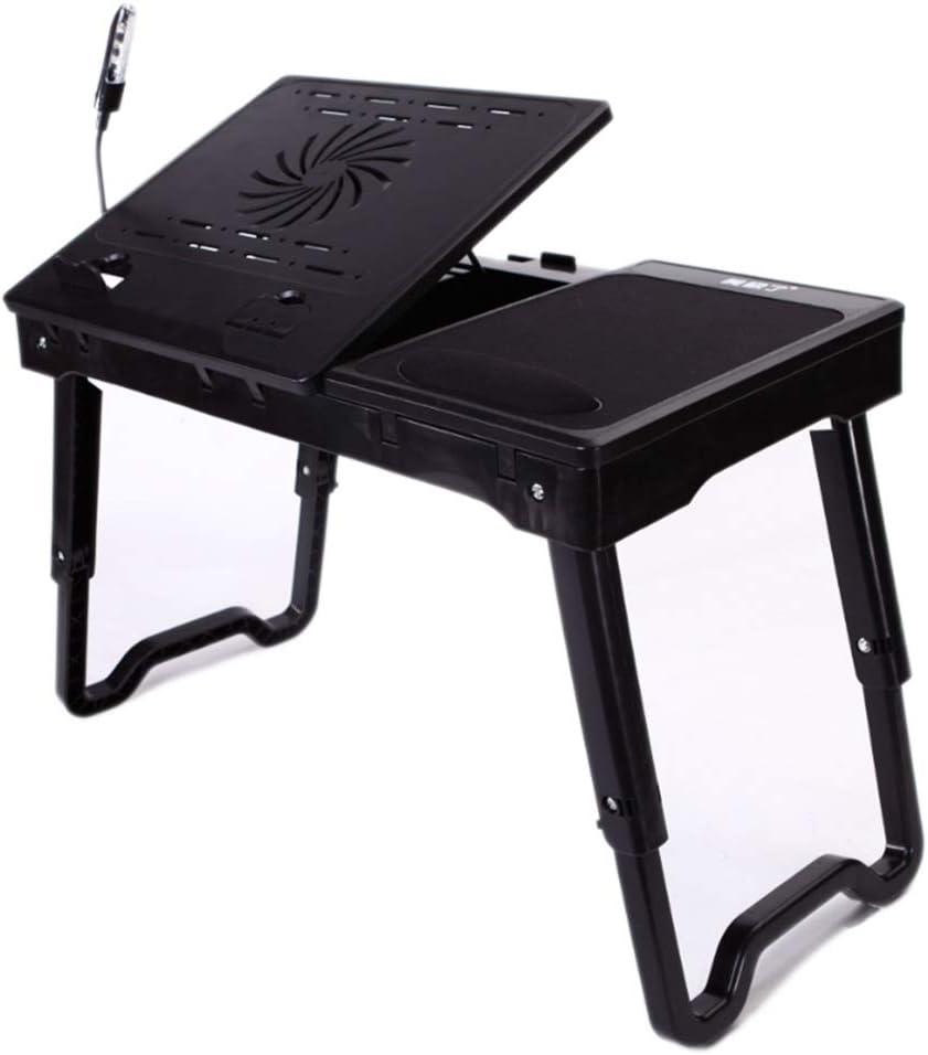 RICAJ Laptop Bed Tray Table, Foldable Laptop Bed Stand Height Adjustable Laptop