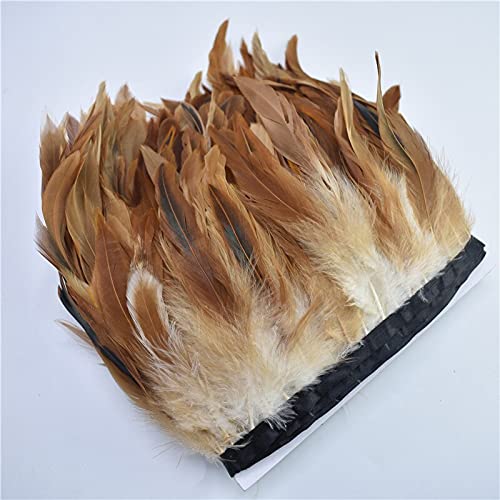 Rooster Hat 50pcs Natural Bronze Rooster Coque Feathers For DIY Craft & Millinery - 12-20cm Rooster Feathers For Hair - Foto 9