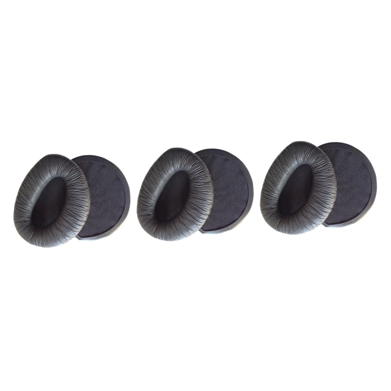 PartyKindom 3pezzi Cuscinetti Auricolari Di Ricambio Per Cuffie Design Pu e Migliora Suono Nero Confortevoli e Resistenti