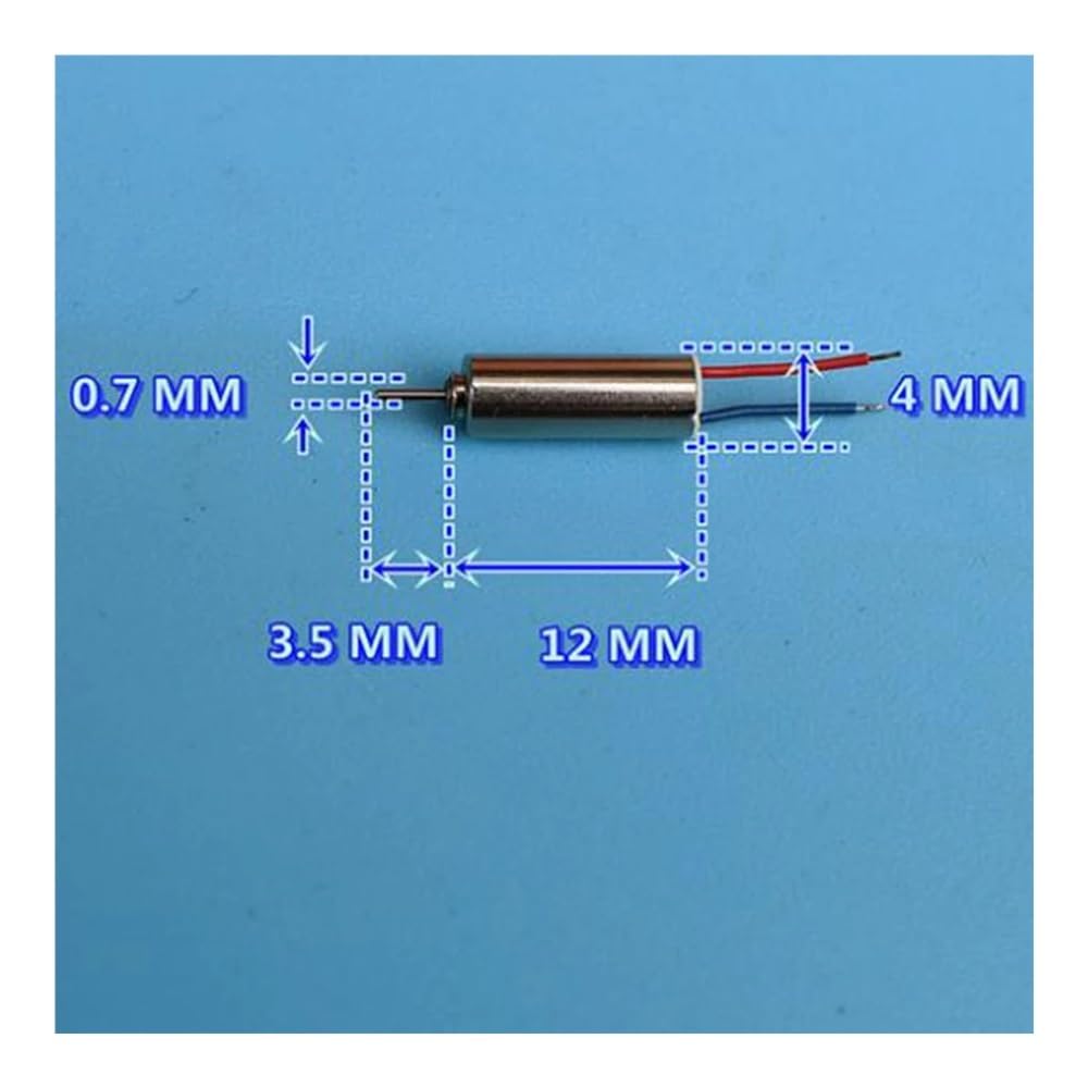 POWTAXBJGD 2PCS/5PCS DC 3.7V 68000RPM 412 Model Airplane coreless Electronic Starter NdFeB Small Electronic Starter high Speed DIY(5PCS Coreless Motor)