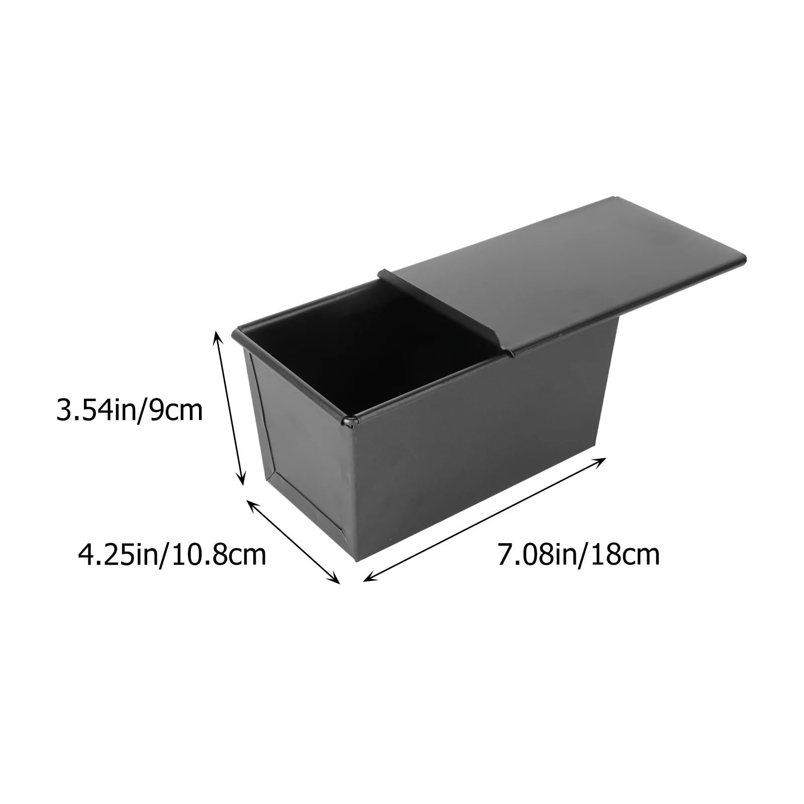 Molde para pan con tapa, caja de tostadas, molde para hornear pan tostado, utensilios para hornear, moldes para pan para el hogar (18 x 10,8 x 9 cm)