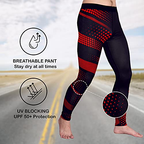 Image of OEBLD Compression Pants Men Thermal Underwear Set Base Layer Dry Tights Gym Running Leggings Long Sleeve Shirt