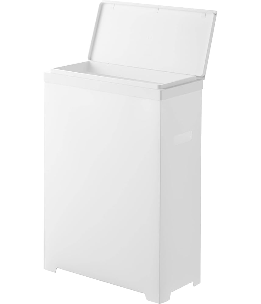 Amazon｜山崎実業(Yamazaki) スリム 蓋付きゴミ箱 横開きタイプ