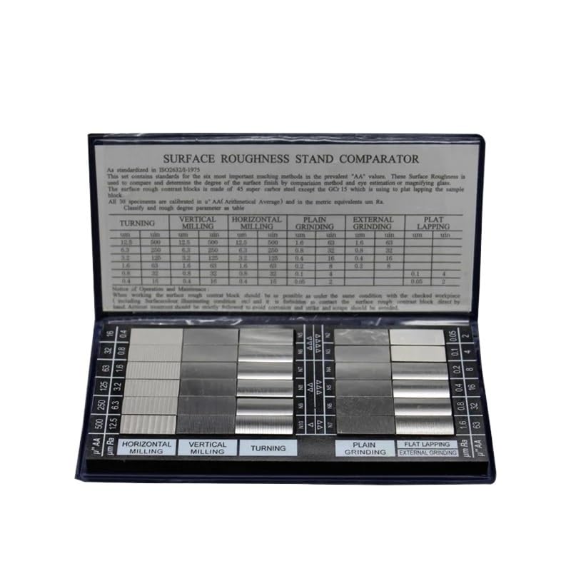30 Blocks Ra0.05-12.5mm Roughness Sample Block Surface Roughness Comparison Sample Block Notebook Sample(TypeB)