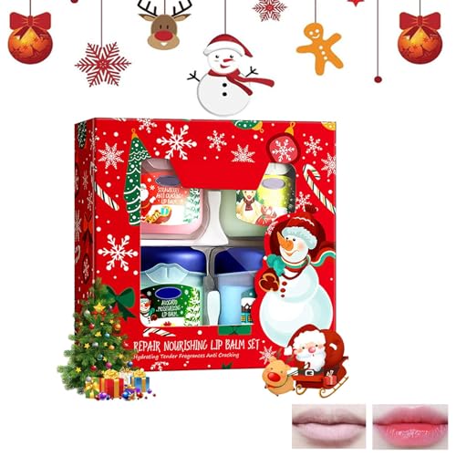 Soins pour Les Lèvres,Baume à Lèvresde Noël,BaumeÀ lèvres Naturel Hydratant,Coffret deBaume à LèvresDe Noël,Masque Sommeil Les Lèvres,Lignes de LèvresEstompées