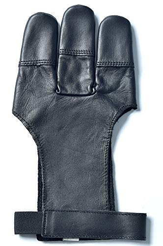 Universe Archery Leather Archery Glove | Handmade Shooting Hunting Three Finger Gloves | Recurve Bow Archery Cow Hide Leather Gloves | Excellent Fitting