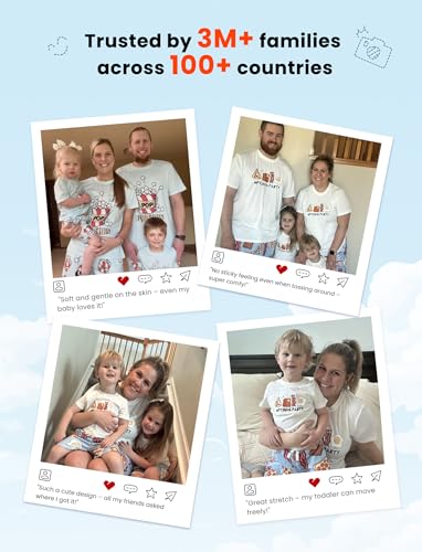 Image of PATPAT Family Matching Short Sleeve Pajama Sets - Perfect for Family Photos & Holiday Celebrations