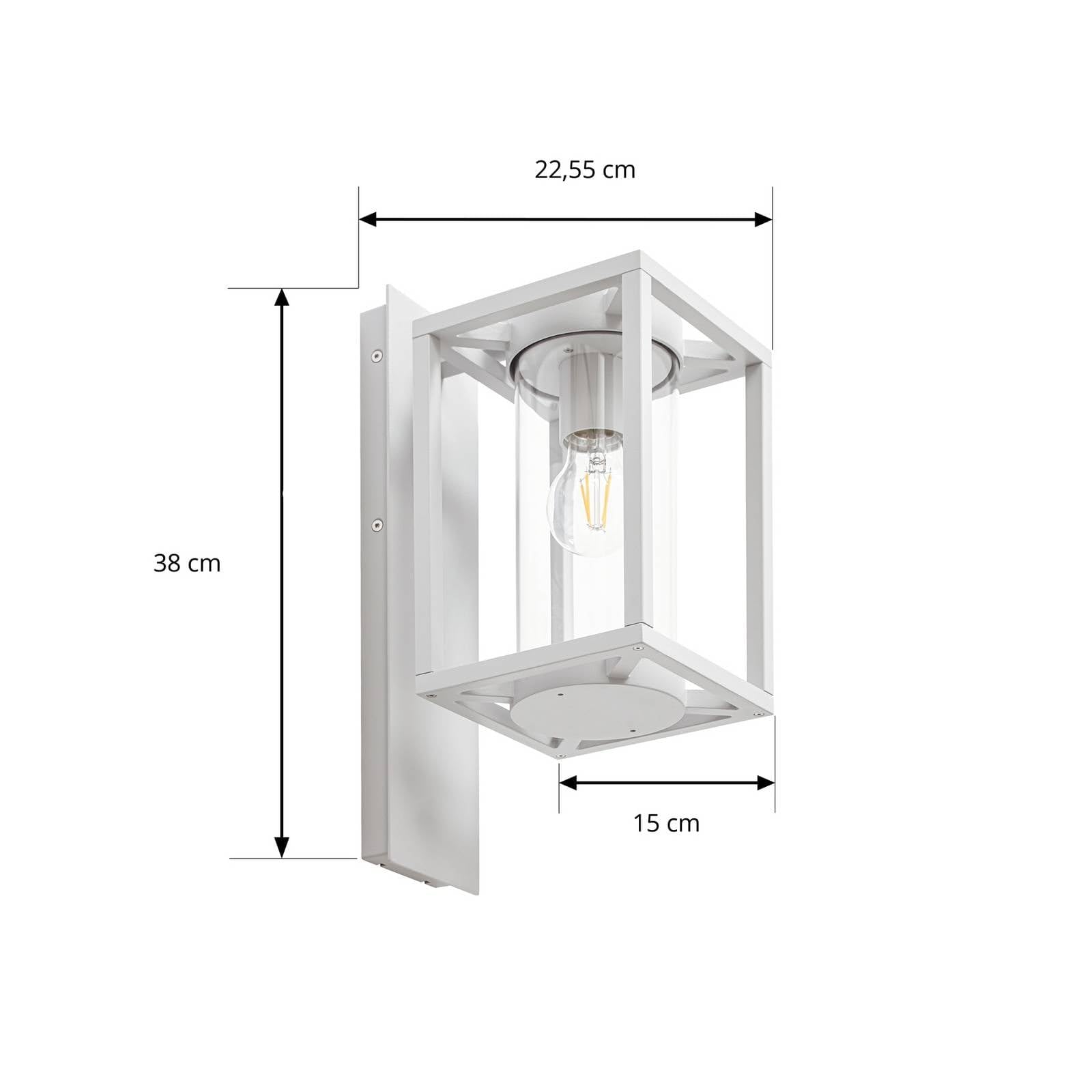 Lucande Applique da esterni dimmerabile (Moderno) colore Grigio, in Alluminio applique lampada LED outdoor per facciata/parete terrazzo e balcone
