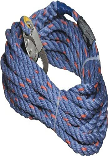 Image of Miller Titan by Honeywell 300L-Z7 /125FTBL 125-Feet Polyester /Polypropylene Blend Rope with Locking Snap Hook and Loop