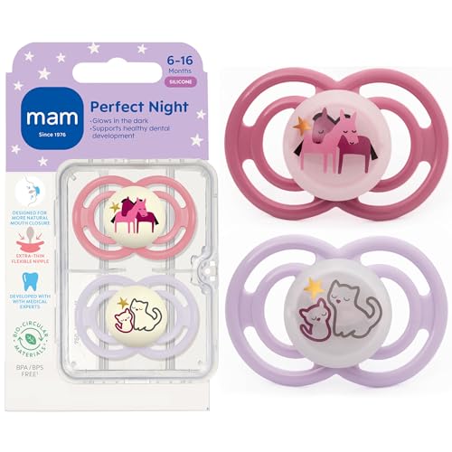 Image of MAM Perfect Baby Premium Pacifier 6-16 Months, Extra Thin Nipple, 2 Pack