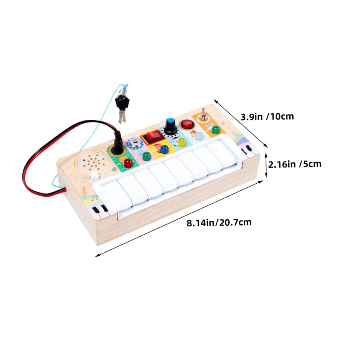 Juguete Musical LED de Madera para Niños Entrenamiento Auditivo y Diseño Portátil, Divertido E Interesante para Aprendizaje de Instrumentos Musicales