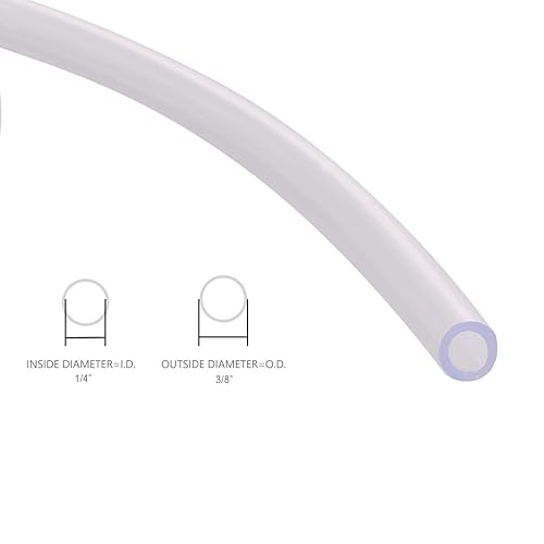 Miniatura 245 de DERNORD - Tubo de cloruro de polivinilo (PVC) de 5/16 pulgadas de diámetro interior x 7/16 pulgadas de diámetro exterior, manguera flexible