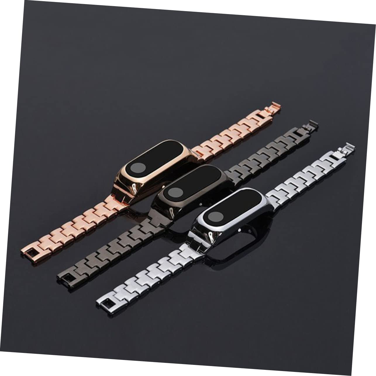 Gatuida 2piezas Correa De Acero Inoxidable Para Band Pulsera Personalizable y Duradera