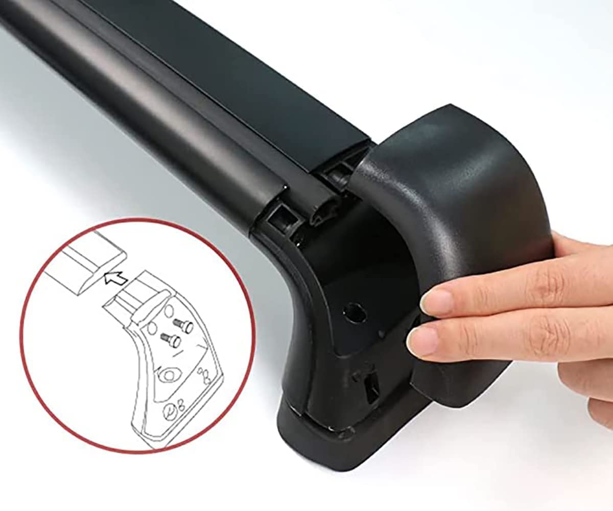 Bagażnik dachowy do Tesla Model Y 2019-2022, aluminiowy bagażnik dachowy, bardzo stabilna walizka, akcesoria do transportu żelazowego, 2 sztuki