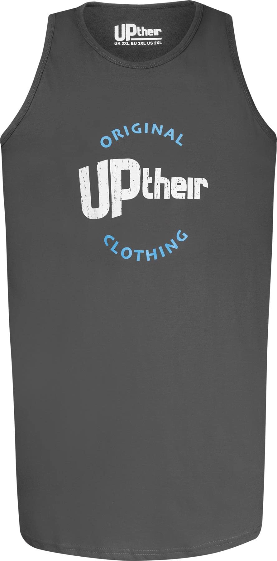 Uptheir Mens Jones Original Clothing Logo Print Vest - Grey - 6XL
