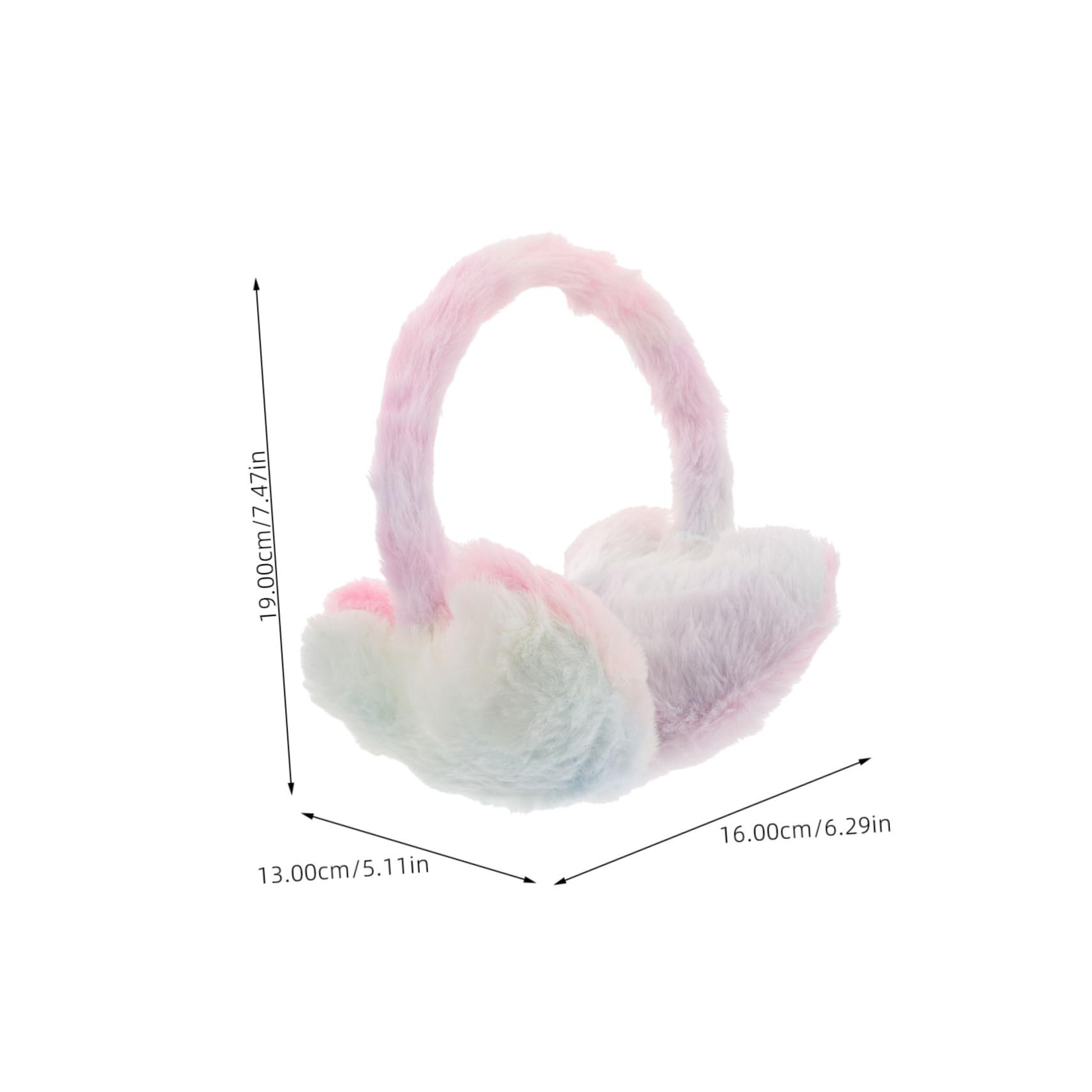 BESPORTBLE Sulated Winter Ear Muffs Plush Headband for Women Girls Heart Shaped Foldable Outdoor Ear Warmers Soft Material